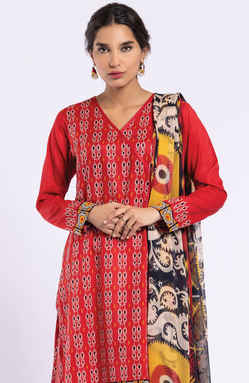 Orient NRDS 22 030 U Red Summer Spring Lawn 2022 Online Shopping